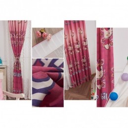 Cotton Blackout Curtains Kids Style Kitty Cat Printed For Living Room Bedroom