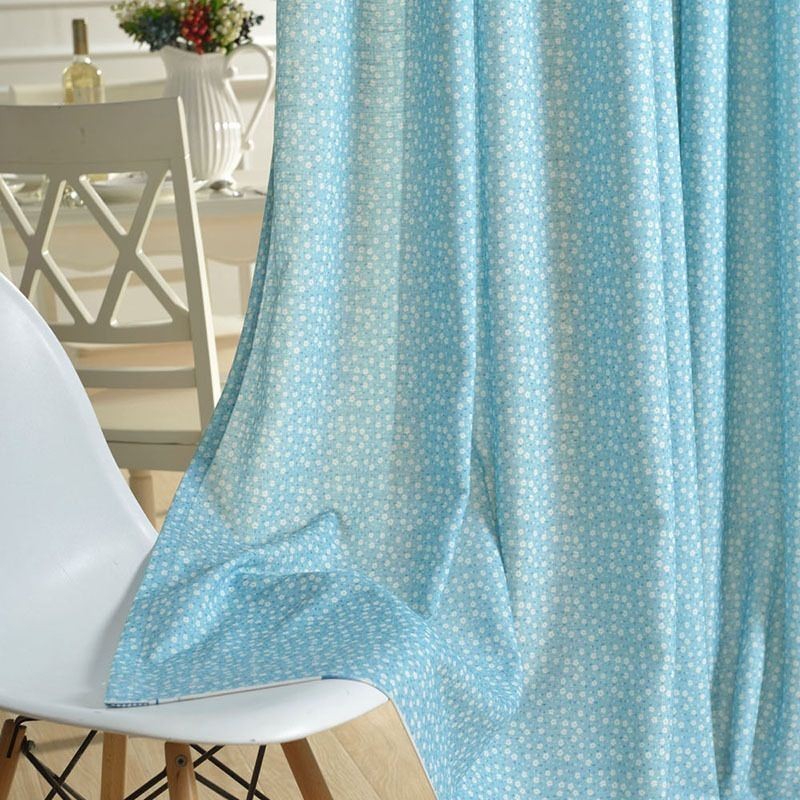 Cotton Blackout Curtain Made to Measure Curtain Nordic Floral Printed For Living Room Bedroom