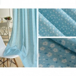 Cotton Blackout Curtain Made to Measure Curtain Nordic Floral Printed For Living Room Bedroom