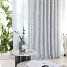 Leaves Printed Blackout Curtain Made to Measure Curtain Nordic For Living Room Bedroom