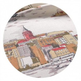 Nordic Linen Blackout Curtains Urban Printed For Living Room Bedroom