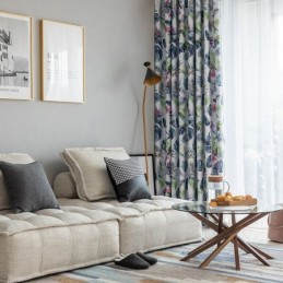 Nordic Blackout Curtains Plant Printed For Living Room Bedroom