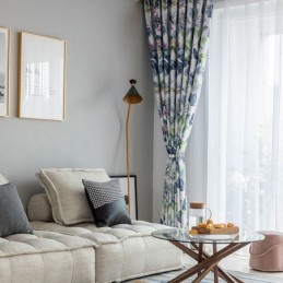 Nordic Blackout Curtains Plant Printed For Living Room Bedroom