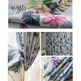 Nordic Blackout Curtains Plant Printed For Living Room Bedroom