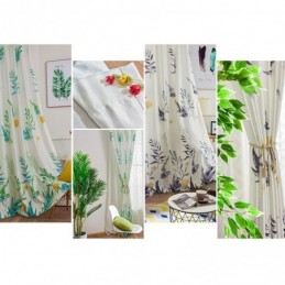 Nordic Blackout Curtain Made to Measure Curtain Printed Leaves For Living Room Bedroom