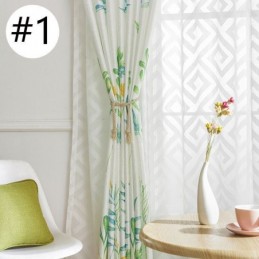 Nordic Blackout Curtain Made to Measure Curtain Printed Leaves For Living Room Bedroom