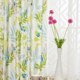 Blackout Curtain Made to Measure Curtain For Living Room Bedroom Nordic Printed Leaves