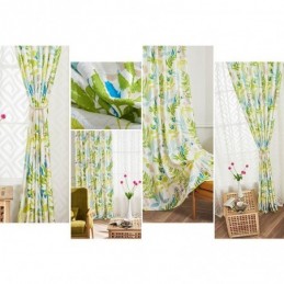 Blackout Curtain Made to Measure Curtain For Living Room Bedroom Nordic Printed Leaves