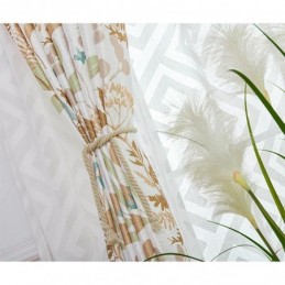 Blackout Curtain Made to Measure Curtain For Living Room Bedroom Nordic Printed Leaves