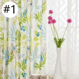 Blackout Curtain Made to Measure Curtain For Living Room Bedroom Nordic Printed Leaves