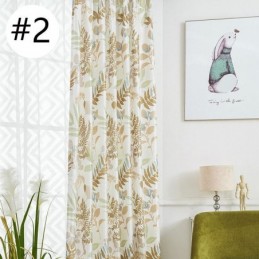 Blackout Curtain Made to Measure Curtain For Living Room Bedroom Nordic Printed Leaves