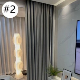 Modern Blackout Curtains Solid Color Jacquard For Living Room