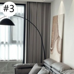 Modern Blackout Curtains Solid Color Jacquard For Living Room