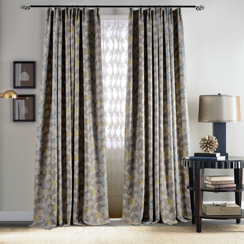 American Blackout Curtain Made to Measure Curtain Grey Printing Room Darkening Window Door