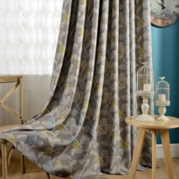 American Blackout Curtain Made to Measure Curtain Grey Printing Room Darkening Window Door