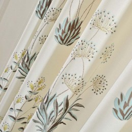 Retro Rural Semi Blackout Curtain Made to Measure Curtain Flower Printed Living Room