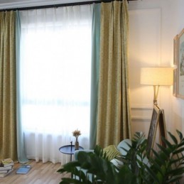Modern Cotton Curtain Made to Measure Curtain PLant Jacquard For Living Room Bedroom