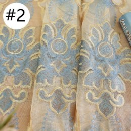 Embroidered Blackout Curtain Made to Measure Curtain European Style Window Drapes For Living Room
