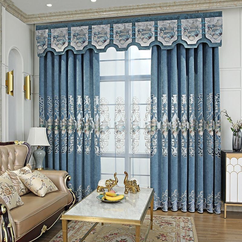 Luxury Curtain Made to Measure Curtain With Embroidered Pattern For Living Room Bedroom