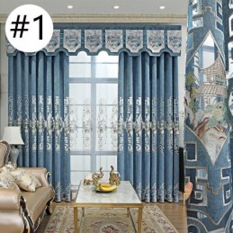 Luxury Curtain Made to Measure Curtain With Embroidered Pattern For Living Room Bedroom