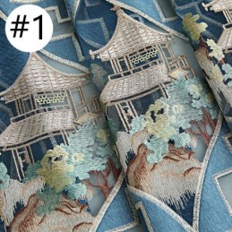Luxury Curtain Made to Measure Curtain With Embroidered Pattern For Living Room Bedroom