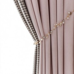 Modern Stitching Curtain Made to Measure Curtain Houndstooth Blackout For Living Room Bedroom