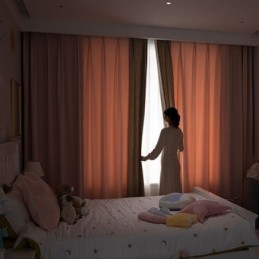 Modern Stitching Curtain Made to Measure Curtain Houndstooth Blackout For Living Room Bedroom