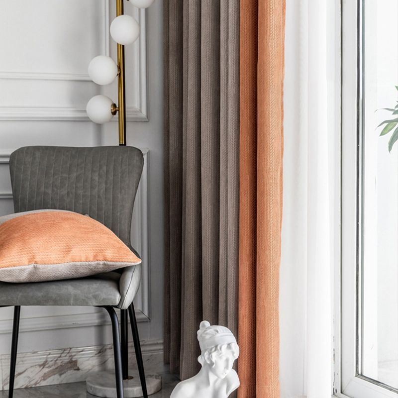 Modern Stitching Curtain Made to Measure Curtain Chenille Blackout For Living Room Bedroom