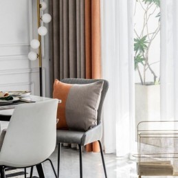 Modern Stitching Curtain Made to Measure Curtain Chenille Blackout For Living Room Bedroom