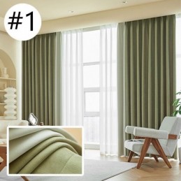 Modern Stitching Curtain Made to Measure Curtain Chenille Blackout For Living Room Bedroom