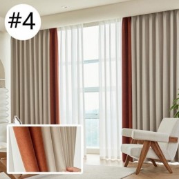 Modern Stitching Curtain Made to Measure Curtain Chenille Blackout For Living Room Bedroom