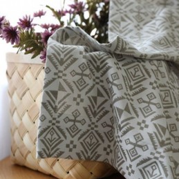 Luxury Jacquard Curtains Geometric Blackout For Living Room