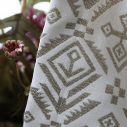 Luxury Jacquard Curtains Geometric Blackout For Living Room