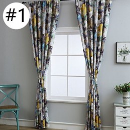 American Stye Blackout Curtain Made to Measure Curtain Room Darkening Curtains With Floral Design