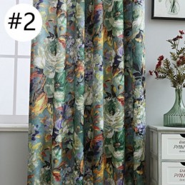 American Stye Blackout Curtain Made to Measure Curtain Room Darkening Curtains With Floral Design