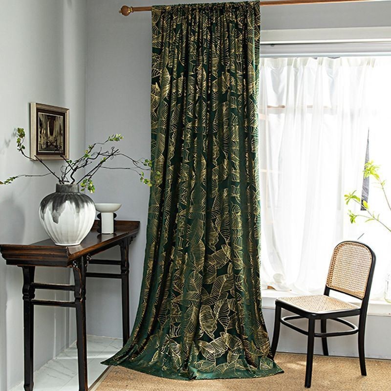 Flannel Bronzing Curtains Simple Blackout Curtain Made to Measure Curtain For Bedroom Living Room
