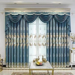 Modern Curtain Made to Measure Curtain European Style Embroidery