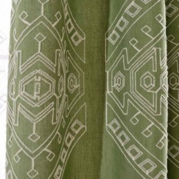 Modern Max Blackout Curtain Made to Measure Curtain Geometric Embroidery Bedroom
