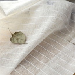 Striped Jacquard Sheer Curtains Solid Voile Tulle For Living Room