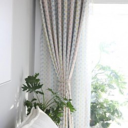 Modern Simple Curtain Made to Measure Curtain Unique Beed Strings Printing Blackout Kid's Room Fabric