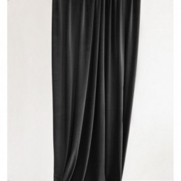 Black Color Flannels Blackout Curtain Made to Measure Curtain Minimalist Solid Fabric Living Room Bedroom