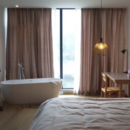 Japanese Simple Curtain Made to Measure Curtain Solid Chenille Thick Thermal Bedroom Living Room Fabric