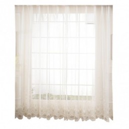 Decorative Sheer Curtain Made to Measure Curtain Plant Embroidered Tulle Living Room Bedroom