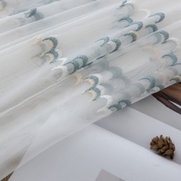 Embroidered Tulle Sheer Curtains Voile Organza For Living Room Bedroom