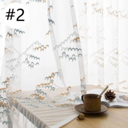 Embroidered Tulle Sheer Curtains Voile Organza For Living Room Bedroom