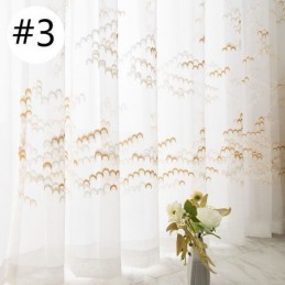 Embroidered Tulle Sheer Curtains Voile Organza For Living Room Bedroom