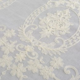 European Embroidered Sheer Curtain Made to Measure Curtain White Tulle Curtains For Living Room Bedroom