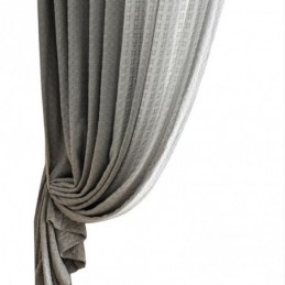 Nordic Plaid Tulle Curtain Made to Measure Curtain Warp knitting Sheer For Living Room