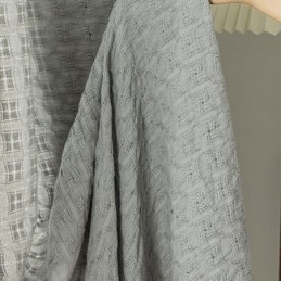 Nordic Plaid Tulle Curtain Made to Measure Curtain Warp knitting Sheer For Living Room