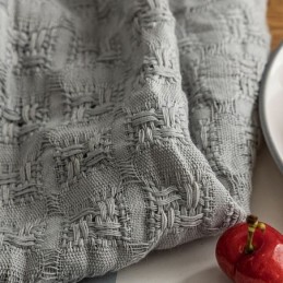 Nordic Plaid Tulle Curtain Made to Measure Curtain Warp knitting Sheer For Living Room